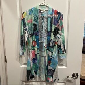 Impulse California Artsy Top Blouse Shirt Sequin Detail Retro Geometric …